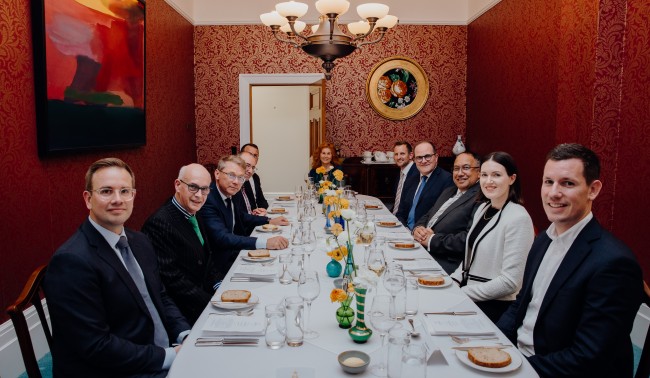 Guests at Speaker's dinner table