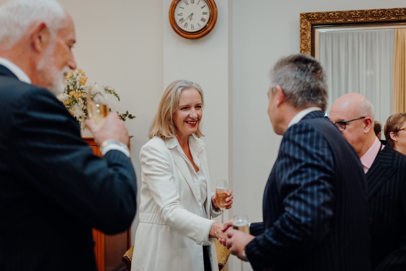 Corporate Chief Executive networking at President's Dinner June 2022 Event held by the New Zealand Business and Parliament Trust